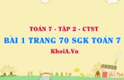 Bài 1 trang 70 SGK Toán 7 Tập 2 Chân trời sáng tạo